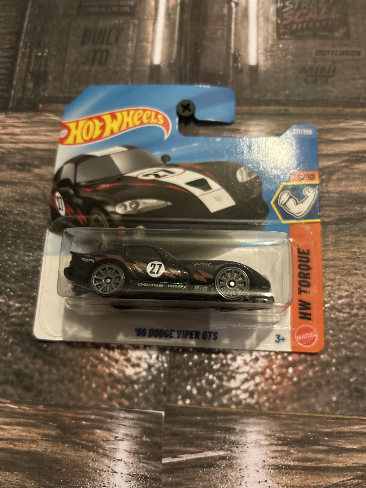 Hot Wheels 2025 '96 Dodge Viper GTS Black 2026 Short Card