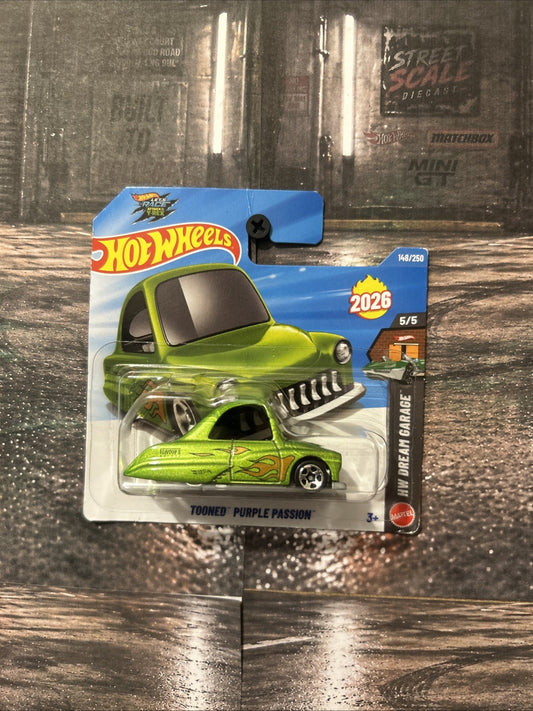 Hot Wheels 2026 N 1/64 Dream Garage Tooned Purple Passion Green