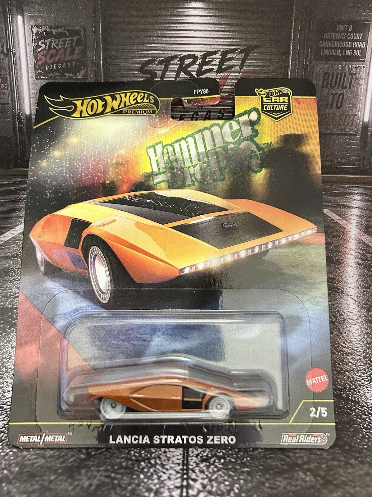 HOT WHEELS PREMIUM HAMMER DROPS LANCIA STRATOS ZERO 2/5 HRV77